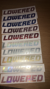 LOWERED Sticker