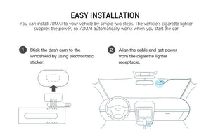 70mai Dash Cam 1080P HD Night Vision