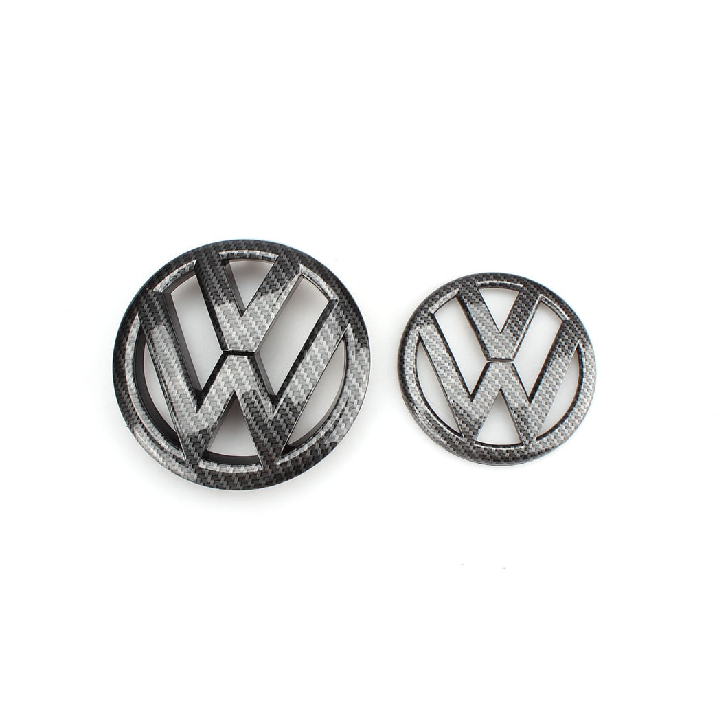 VW Golf Mk6 Carbon Fibre Front + Rear Badges