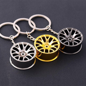 Metal Keychain - Car Wheel