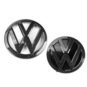 VW Golf Mk7 Carbon Fibre Front + Rear Badges