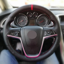 Load image into Gallery viewer, Vauxhall Leather/Red Marker Steering Wheel Cover 2
