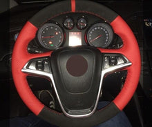 Load image into Gallery viewer, Vauxhall Alcantara/Leather Steering Wheel Cover 3
