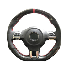 Load image into Gallery viewer, VW Carbon Fibre and Perforated Leather Steering Wheel Cover 3
