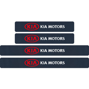 4x Carbon Fibre Door Sill Protectors - KIA