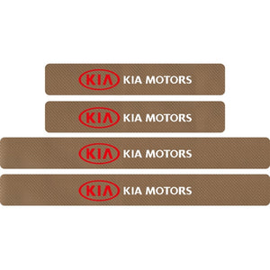 4x Carbon Fibre Door Sill Protectors - KIA