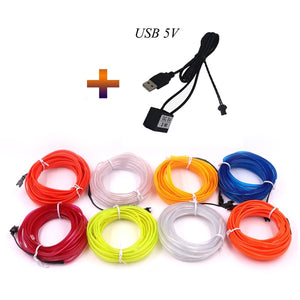 EL Lighting Wire LED - Various Lengths and Colours