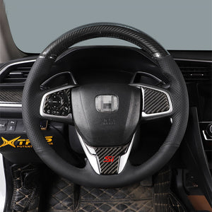 Honda Carbon Fibre/Leather Steering Wheel Cover 1