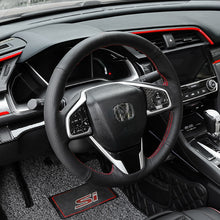 Load image into Gallery viewer, Honda Leather/Carbon Steering Wheel Cover 3
