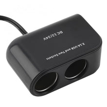 Load image into Gallery viewer, 2 USB Ports &amp; 2 12V Sockets Splitter
