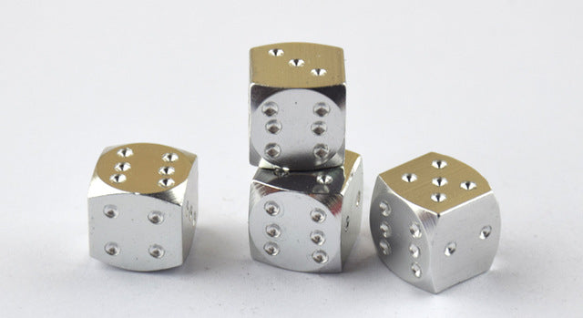 4x Aluminium Dice Dust Caps