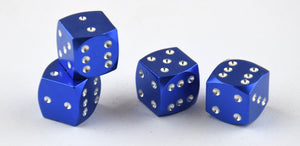 4x Aluminium Dice Dust Caps