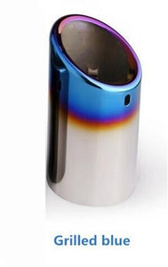 VW Exhaust Tail Pipe - Chrome, Blue Tip, Black