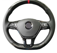 Load image into Gallery viewer, VW Genuine Leather/Alcantara/Carbon Fibre Steering Wheel Cover 2
