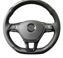 Load image into Gallery viewer, VW Genuine Leather/Alcantara/Carbon Fibre Steering Wheel Cover 2
