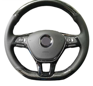 VW Genuine Leather/Alcantara/Carbon Fibre Steering Wheel Cover 2