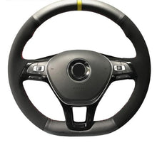 Load image into Gallery viewer, VW Genuine Leather/Alcantara/Carbon Fibre Steering Wheel Cover 2
