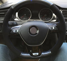 Load image into Gallery viewer, VW Genuine Leather/Alcantara/Carbon Fibre Steering Wheel Cover 2
