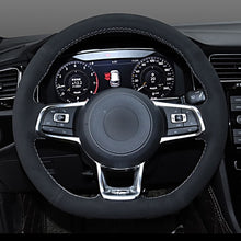 Load image into Gallery viewer, VW Genuine Leather/Alcantara/Carbon Fibre Steering Wheel Cover
