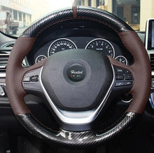 Load image into Gallery viewer, BMW Carbon Fibre/Perforated Leather Steering Wheel Cover 2
