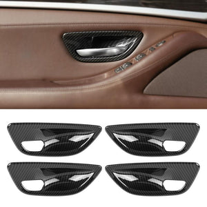 4pcs Carbon Fibre Door Handle Covers - BMW 5 Series F10