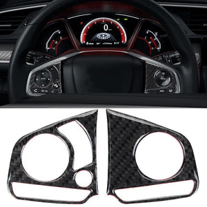 Honda Civic 2016-2020 Carbon Fibre Steering Wheel Trim