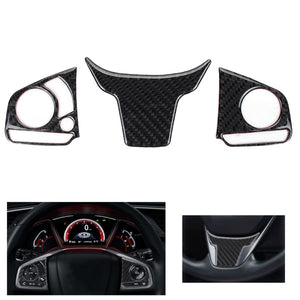 Honda Civic 2016-2020 Carbon Fibre Steering Wheel Trim