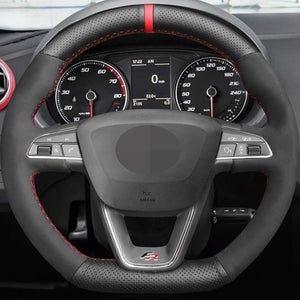 SEAT Leather/Alcantara Steering Wheel Cover 2