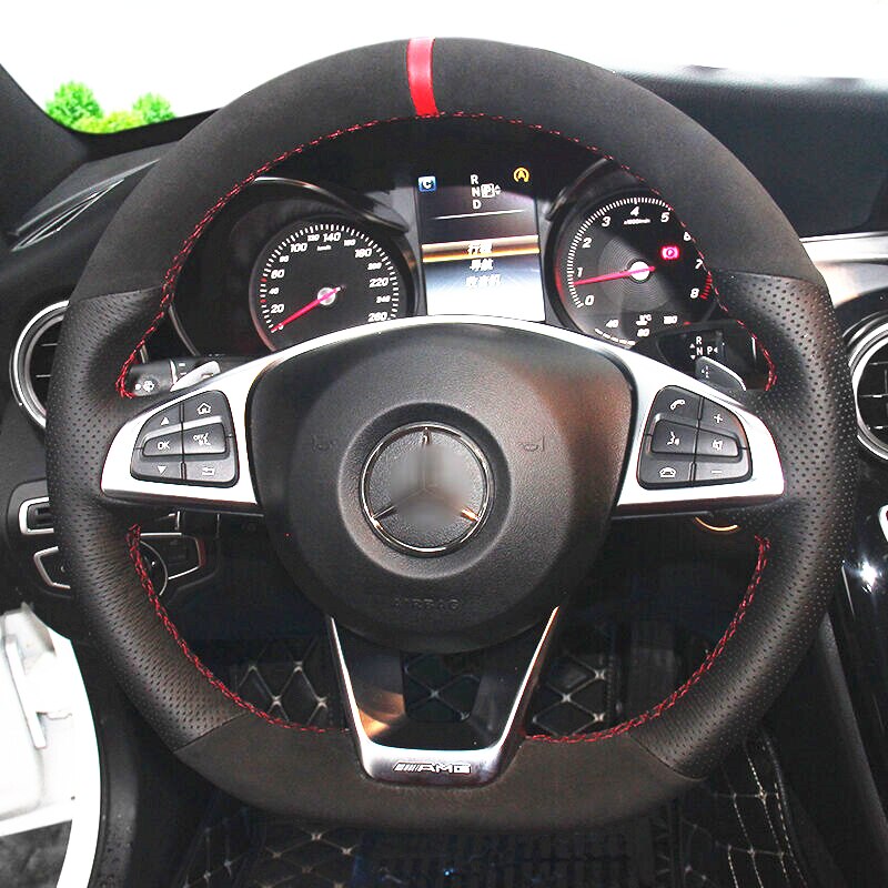 Mercedes Leather/Alcantara Steering Wheel Cover 1